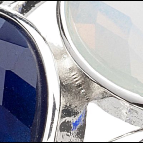 New Direction Silver-Tone Blue & White Band - Picture 2 of 7